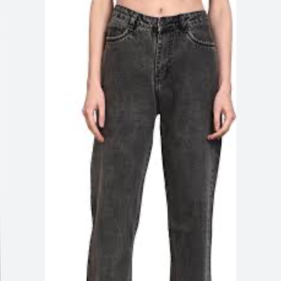 Black Flare Wide Leg Jeans in good condition - Picture 1 of 7